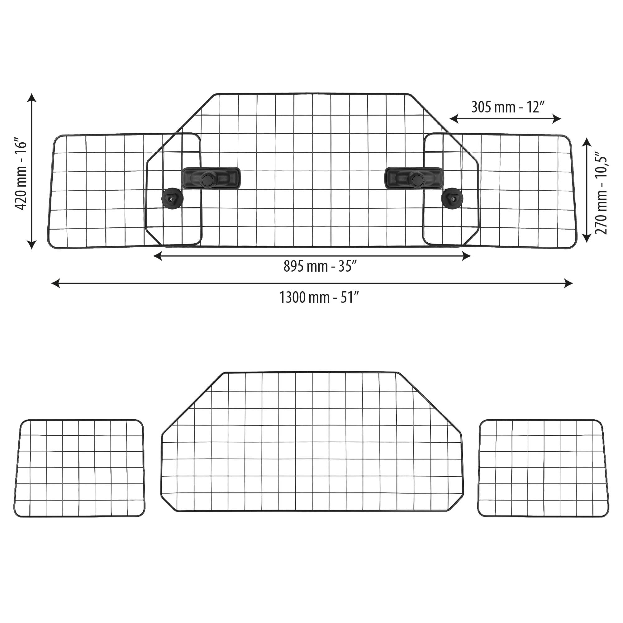 OTOTOP PETSY – GRILLE DE SÉPARATION DE VOITURE TELESCOPIQUE
