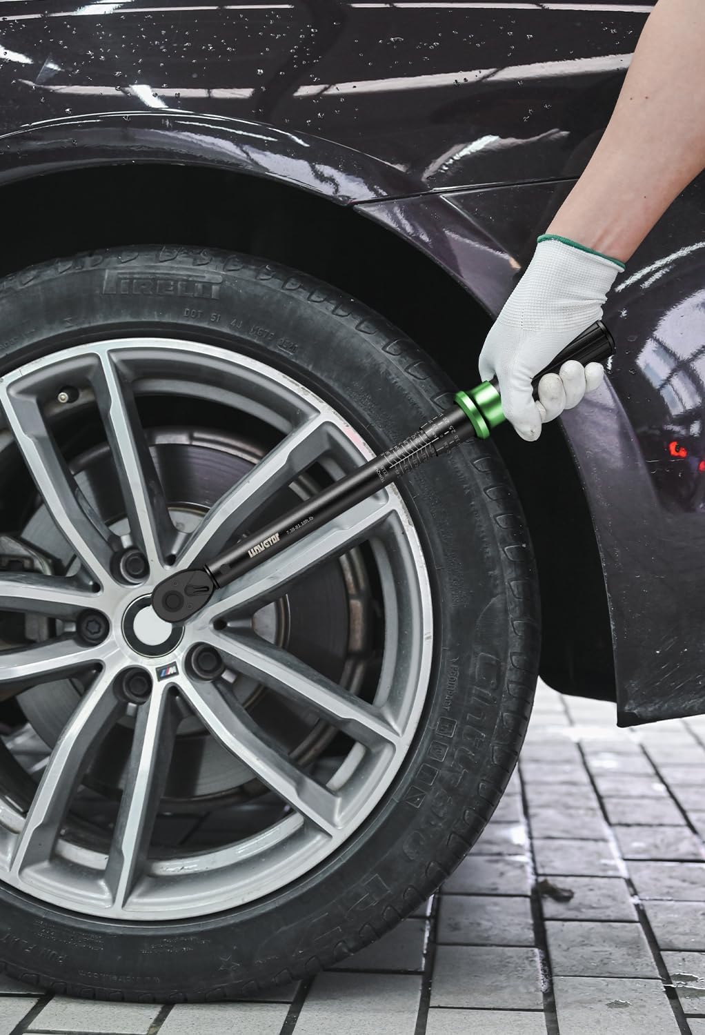 3/8 Drive Clic Torque Wrench Inch Pound, 7.38-81.18 ft.lb, ±3% Accuracy, Adjustable Torque Wrench for Bike, Motorcycle, Car Spark