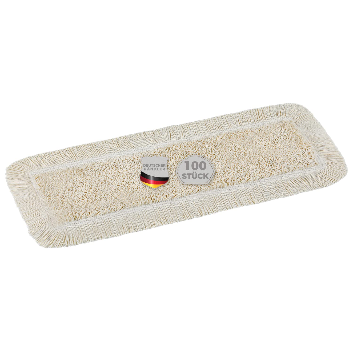 100 Stck 50 cm Baumwoll Wischmop Taschen aus Polyester Ersatz für Mop Klapphalter Wischmoppbezug für Versiegelung Reinigung von Bodenbeläge wie Laminat Dielen