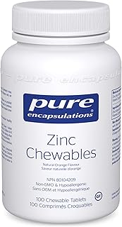 Pure Encapsulations Zinc Chewables | Support for Healthy Immune Function* | 100 Chewable Tablets | Natural Orange Flavour