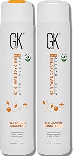 GK HAIR Balancing Shampoo and Conditioner Set for Oily Hair Upto 72-Hour Freshness Best Shampoo and Conditioner for Greasy Scalp Build Up Dirt, Skip the Daily Wash, Gentle Fragrance 10.1 Fl Oz