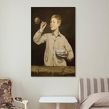 Amazon.co.jp: 画家 エドゥアール・マネ 印象派 シャボン玉を吹く少年