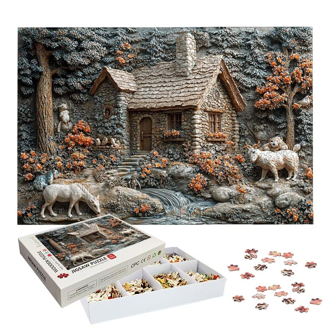 Puzzle 1000 Piezas, Puzzle Paisaje de Madera para Adultos, Regalos -2246