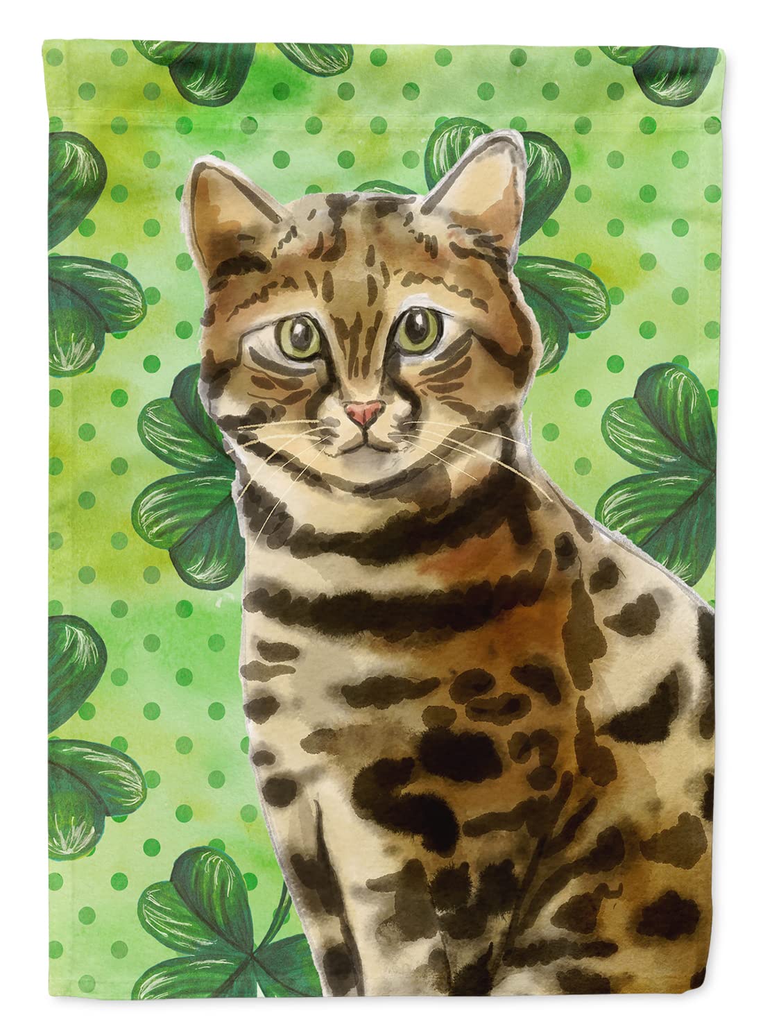Drapeau Bengal Shamrock multicolore grand format avec motif trèfle