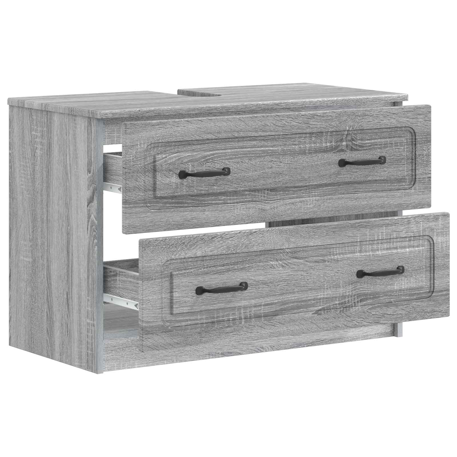 UTRECHT - Mobile per lavandino, in legno, 82 x 41 x 56 cm, colore: grigio