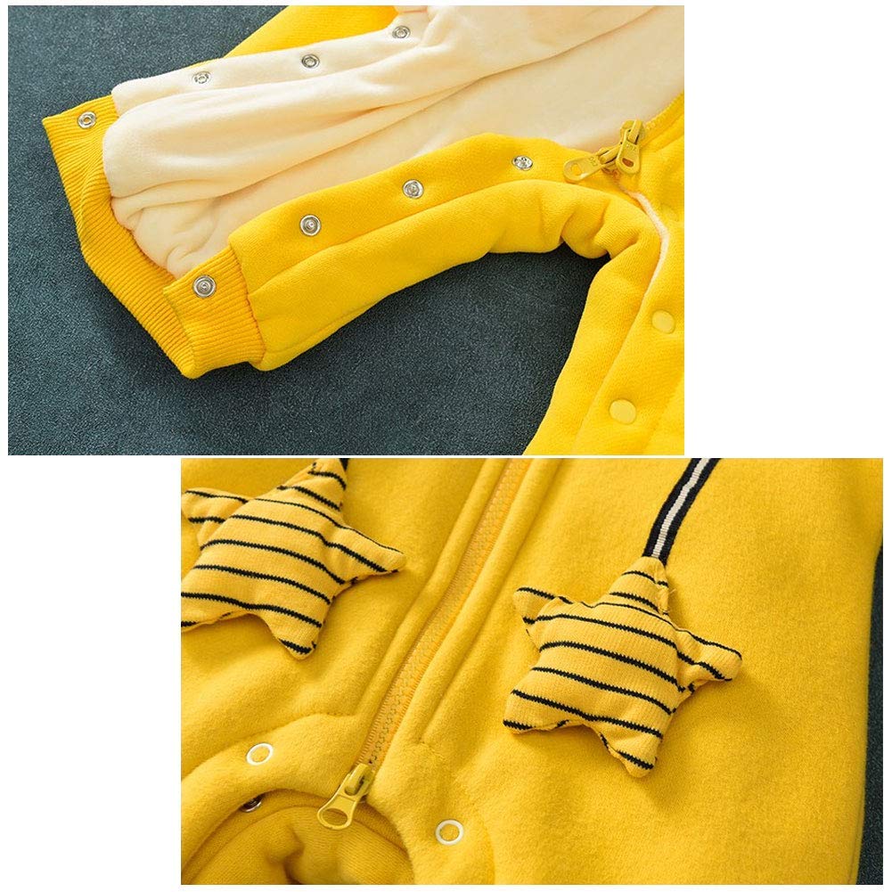 Combinaison bébé épaissie, Combi-Short Chaud d'hiver pour Hommes et Femmes, adapté pour 0 à 14 Mois
