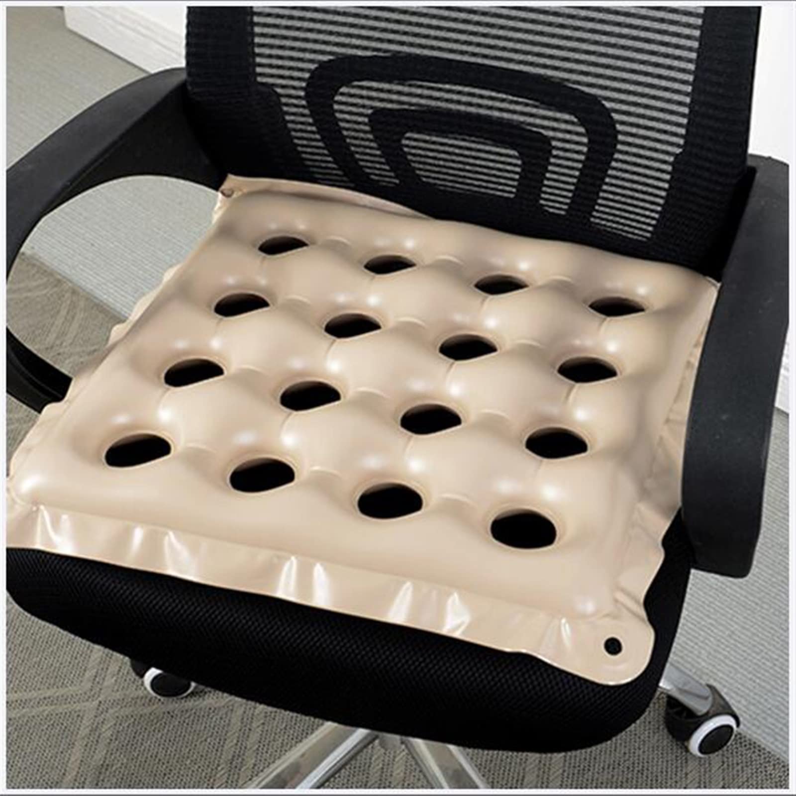 Cojín Inflable para Silla de Ruedas, Ideal para cirugía de hemorroides y úlceras por presión. Incluye Bomba de Aire.