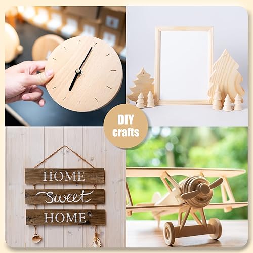 Miniatura 7 de 12 paquetes de hojas de madera de tilo sin terminar de 22 x 12 x 116 pulgadas - 2 mm de grosor, hojas de madera contrachapada rectangulares para