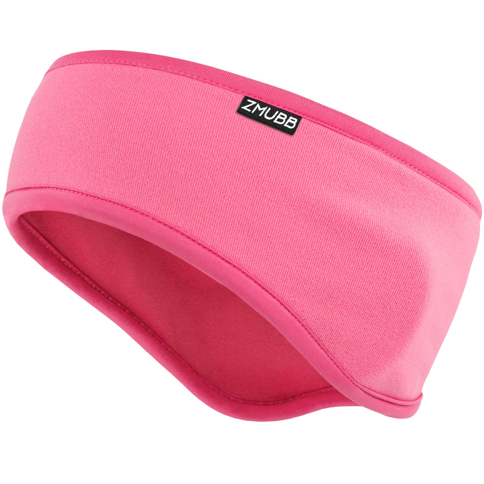 ZMUBB Fleece Ear Warmers for Men Women - Winter Headband Ear Muffs Ear Covers for Cold Weather Running Cycling Ski (rose pink)-image-16