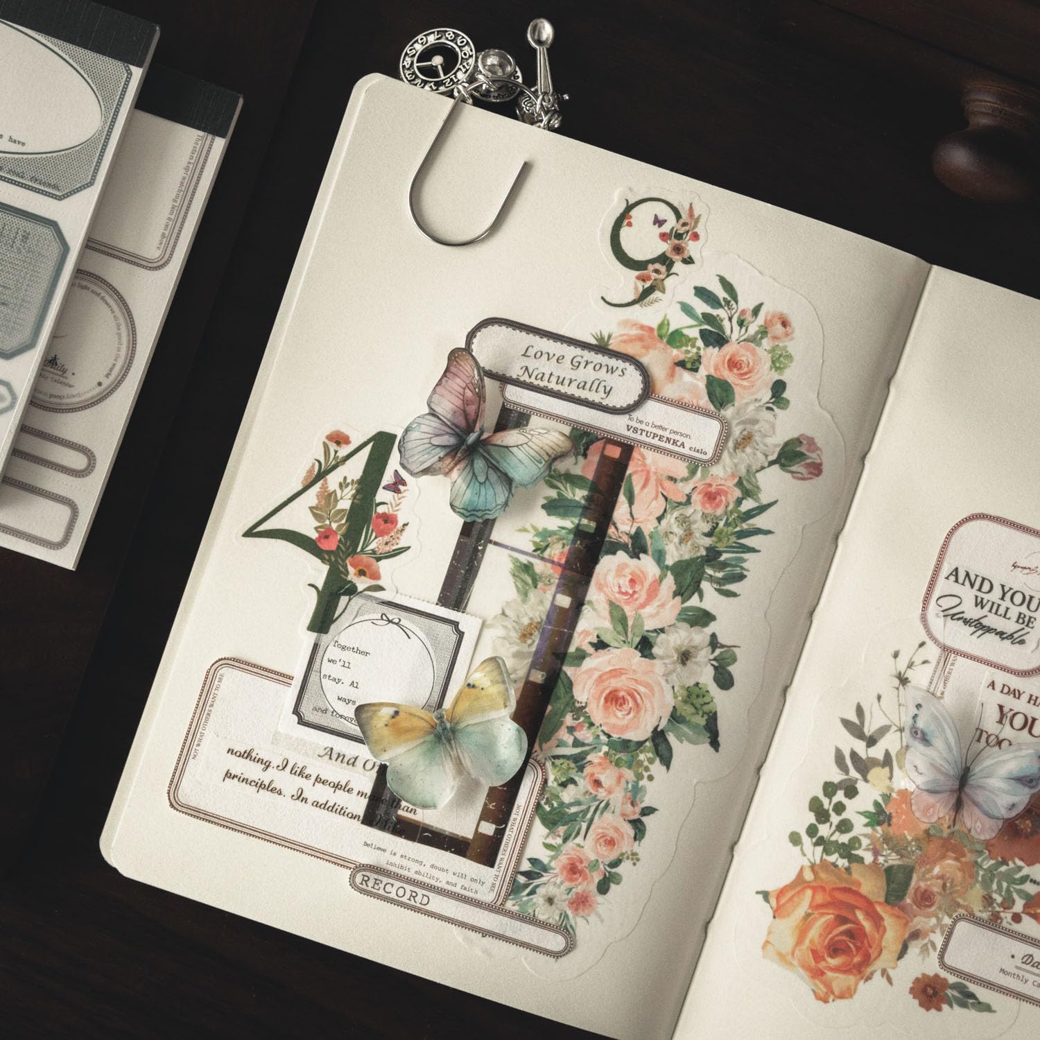 Alideco Zestaw 180 arkuszy papieru do scrapbookingu w stylu vintage, odrywane, do gazet, papier dekoracyjny do niechcianych pamiętników (biankuangji)