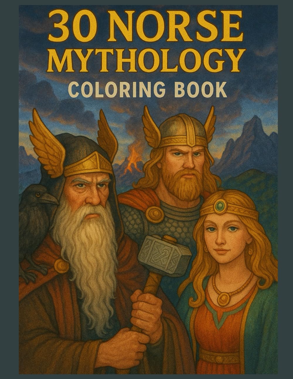 30 NORSE MYTHOLOGY COLORING BOOK (World Mythology Coloring Book Series)