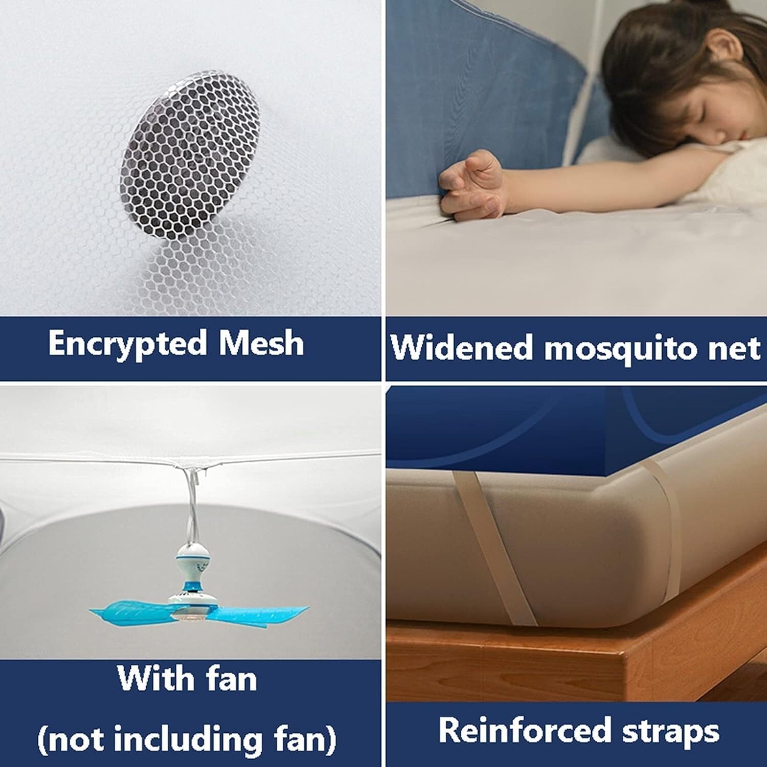 Mosquito Net Indoor & Outdoor Mosquito Net, Foldable Wire Pop-up Mosquito Net for Bedroom/Garden(Grey,1.8 * 2.0 * 1.6m)