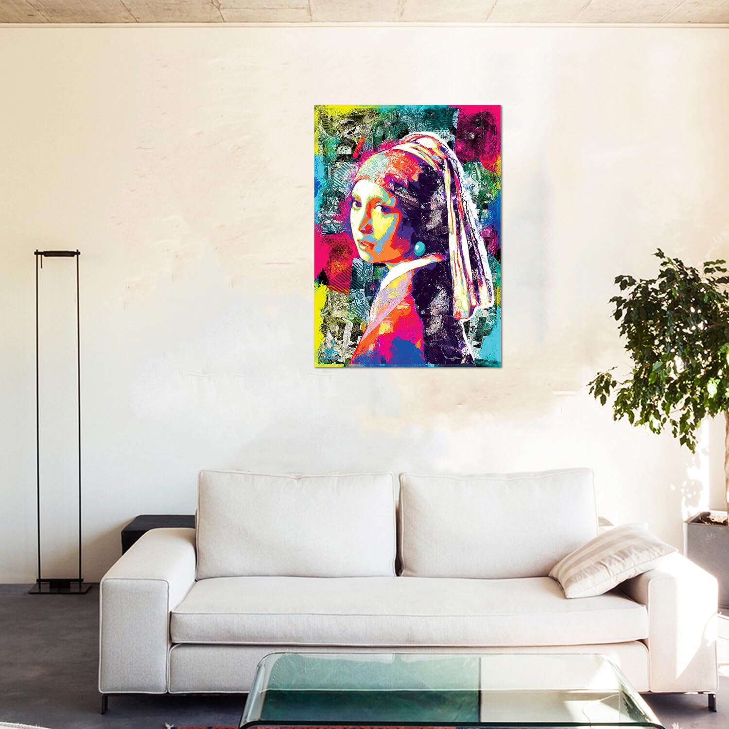 Chica Con Un Pendiente De Perla Pinturas En Lienzo En La Pared Carteles E Impresiones De