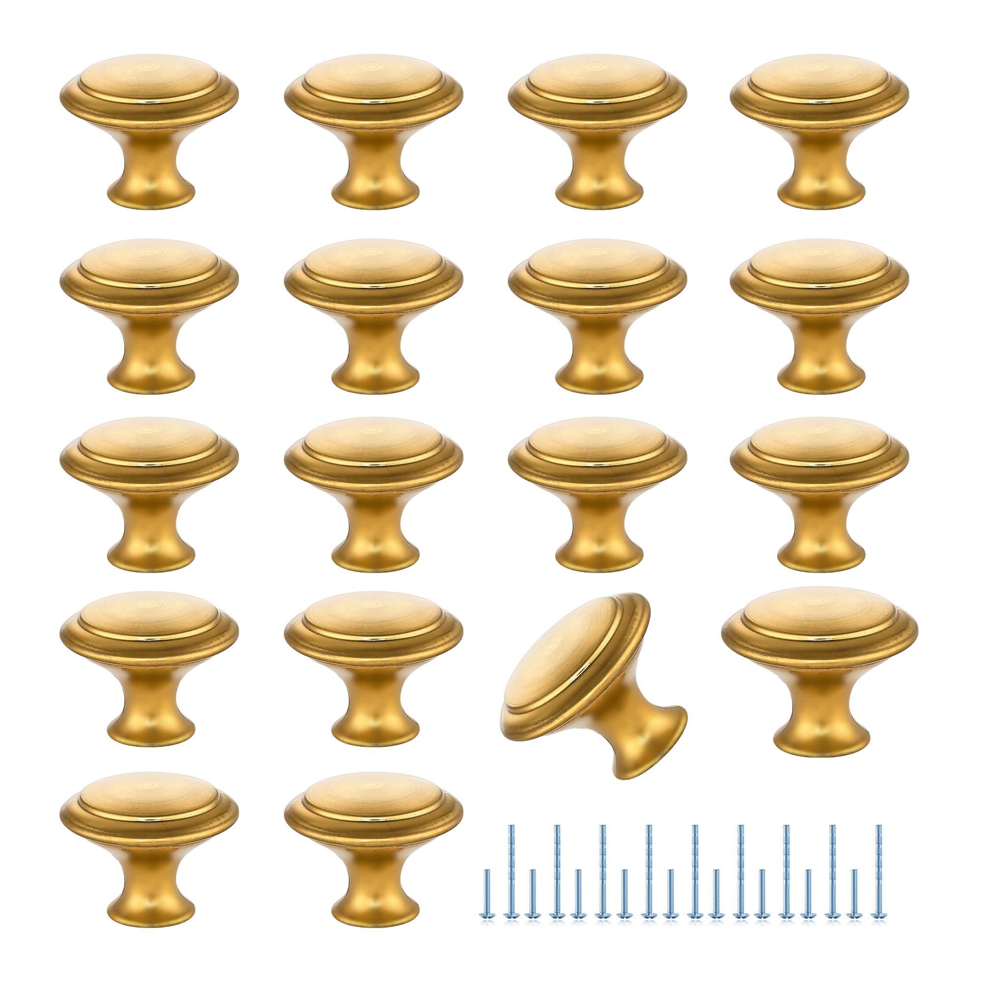 30 Pack Gold Cabinet Drawer Hardware 30mm Kitchen