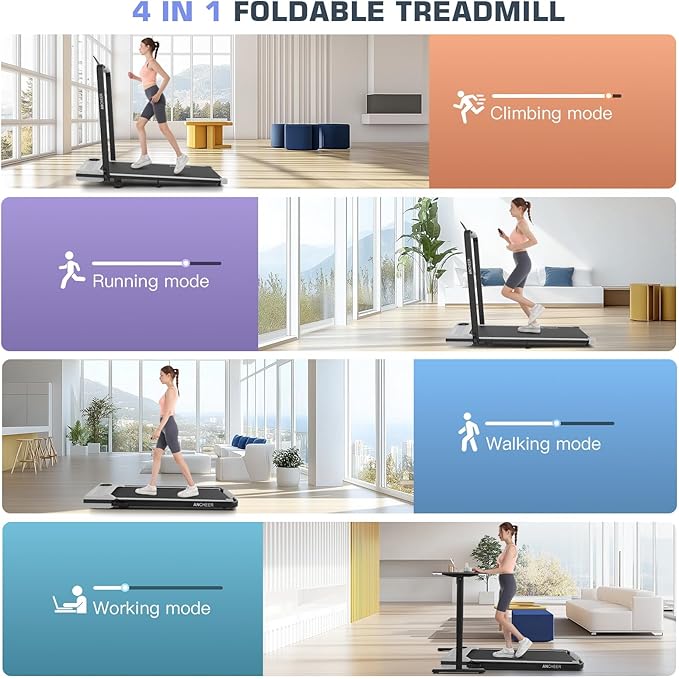 Caminadora Plegable 4 en 1 FUNMILY con Inclinación Ajustable, 12 Programas, 300 lb miniatura 7