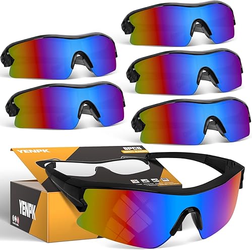 YENPK Gafas de seguridad para hombres, antiarañazos, cumple con la norma ANSI z87+, protección UV, gafas protectoras de goma antideslizante