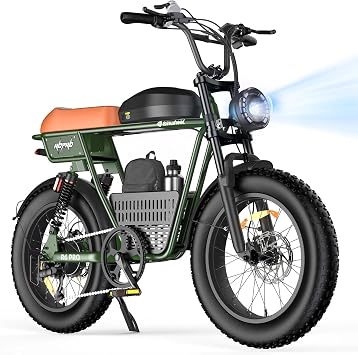 isinwheel Electric Bike for Adults,1500W Motor Electric Dirt Bike with 20Ah Battery,20+ MPH & 105 Miles Ebike,20" All Terrain Fat Tire Motorcycle,Full Suspension Moped E-Bike