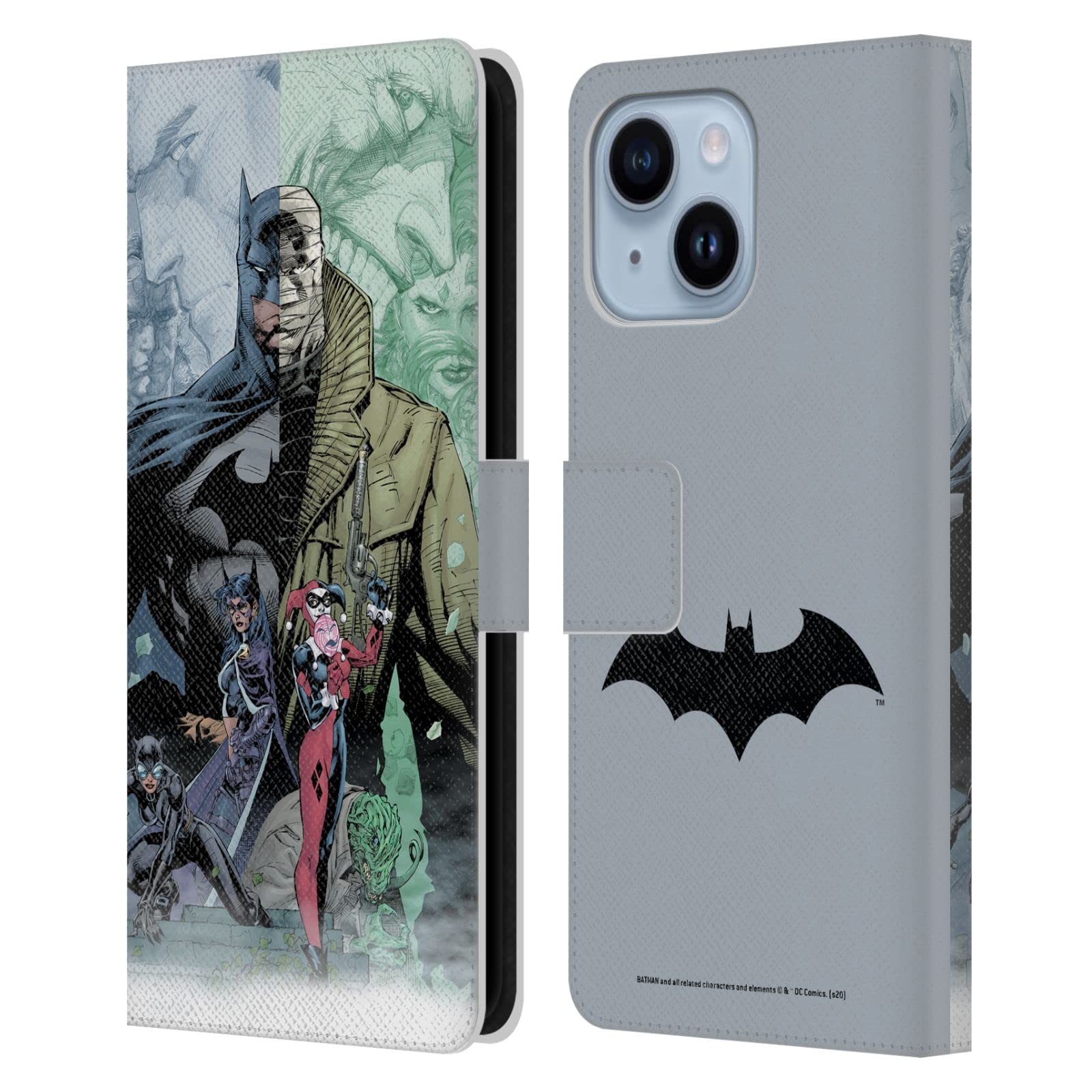 Head Case Designs Officially Licensed Batman DC Comics Hush Famous Comic Book Covers Leather Wallet Case Compatible with Apple iPhone 14 Plus