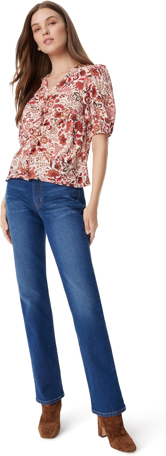 Sam Edelman Womens Dakota Puff Short Sleeve Shirred Front Top Standard - Image 2