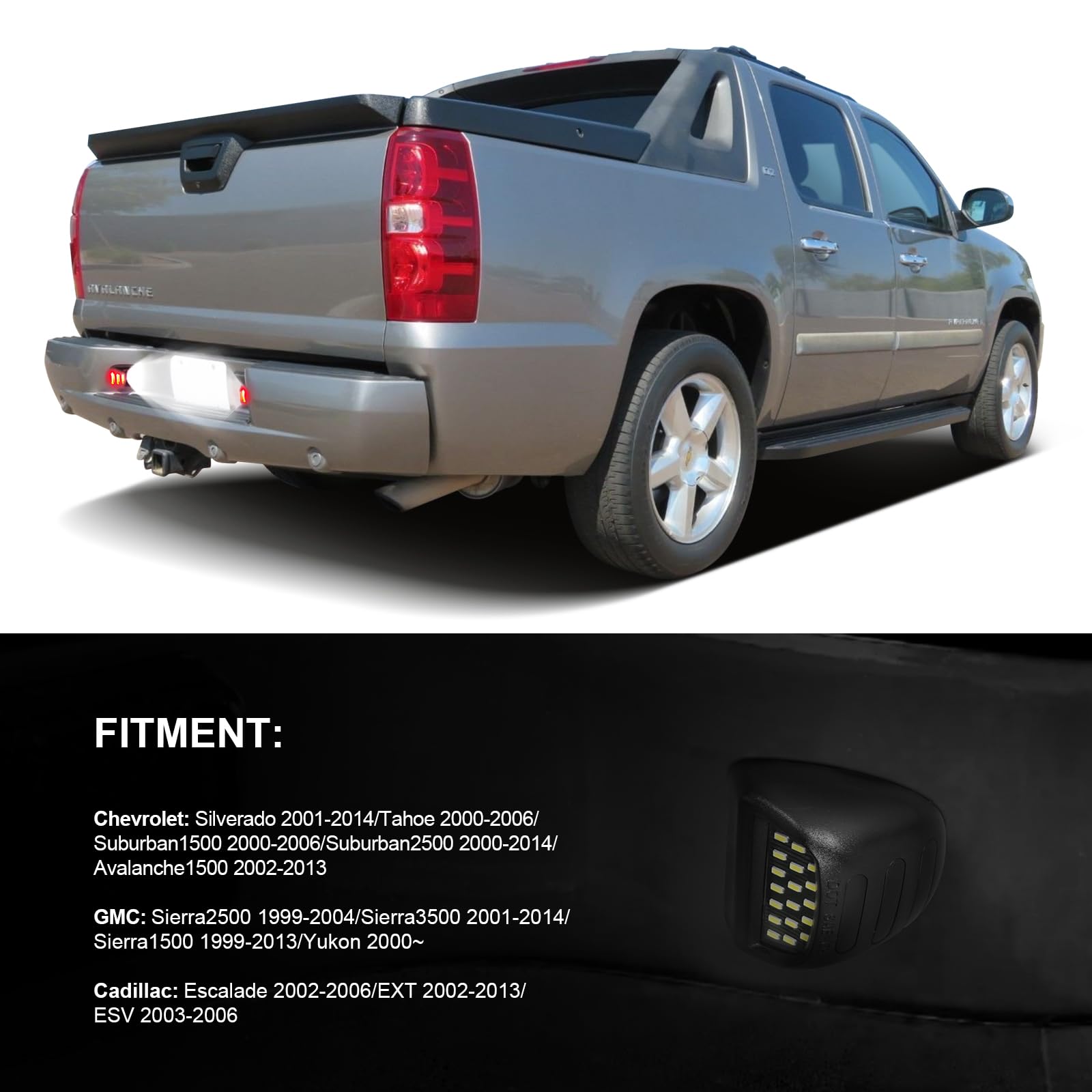 Rear License Plate Light Lamp For Silverado Sierra Pickup Truck Tahoe Escalade - Foto 3