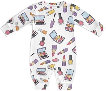 Baby Boy Girl Outfit Infant One Piece Makeup Palette Lipstick Jumpsuit Newborn Romper Clothes