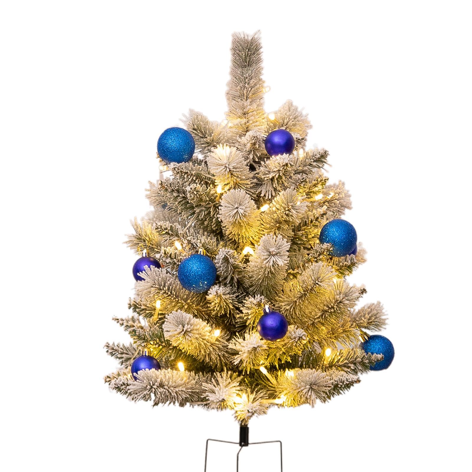 Piquet de sapin de Noël à piles pour décoration de jardin extérieur