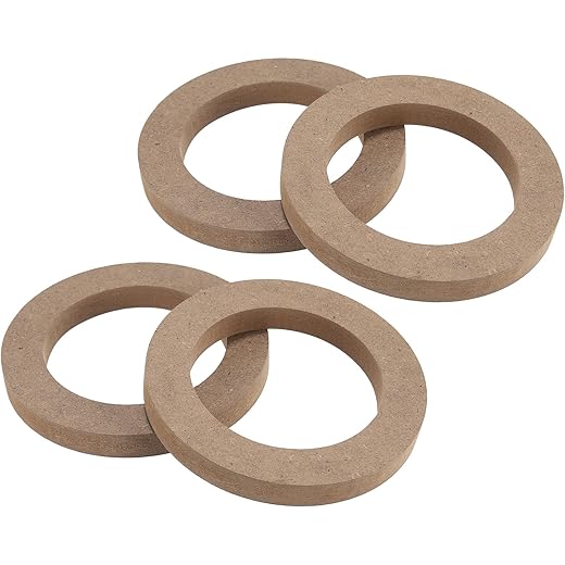 Unifizz 4Pcs Car 4 Universal Wooden Car Speaker Subwoofer Mo