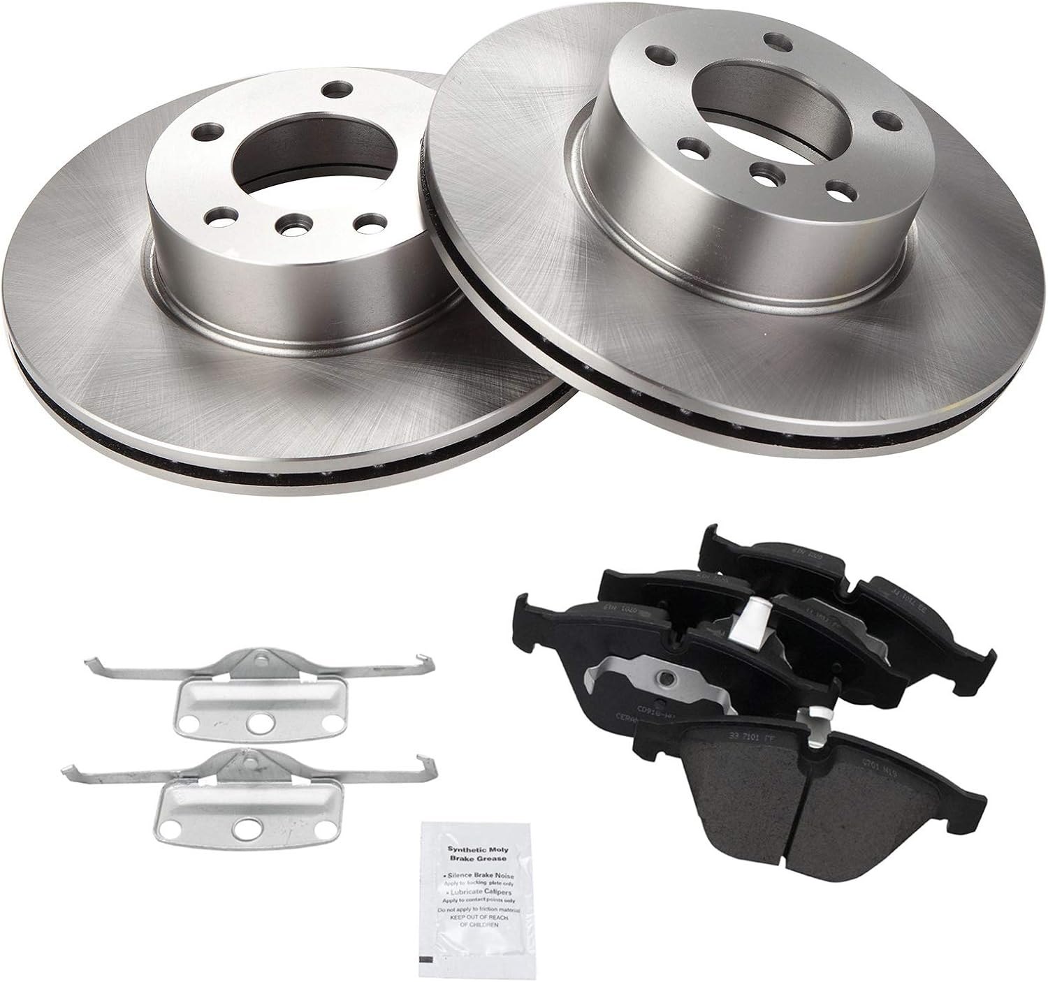 Condition photo showing New/Like New for trq front ceramic brake pad and rotor set compatible with 2010-2011 bmw 328i 2012-2013 328i 3.0l 2010-2012 328i xdrive 2013 328i xdrive 3.0l 2013-2015 x1 xdrive28i 2013-2015 x1 sdrive28i