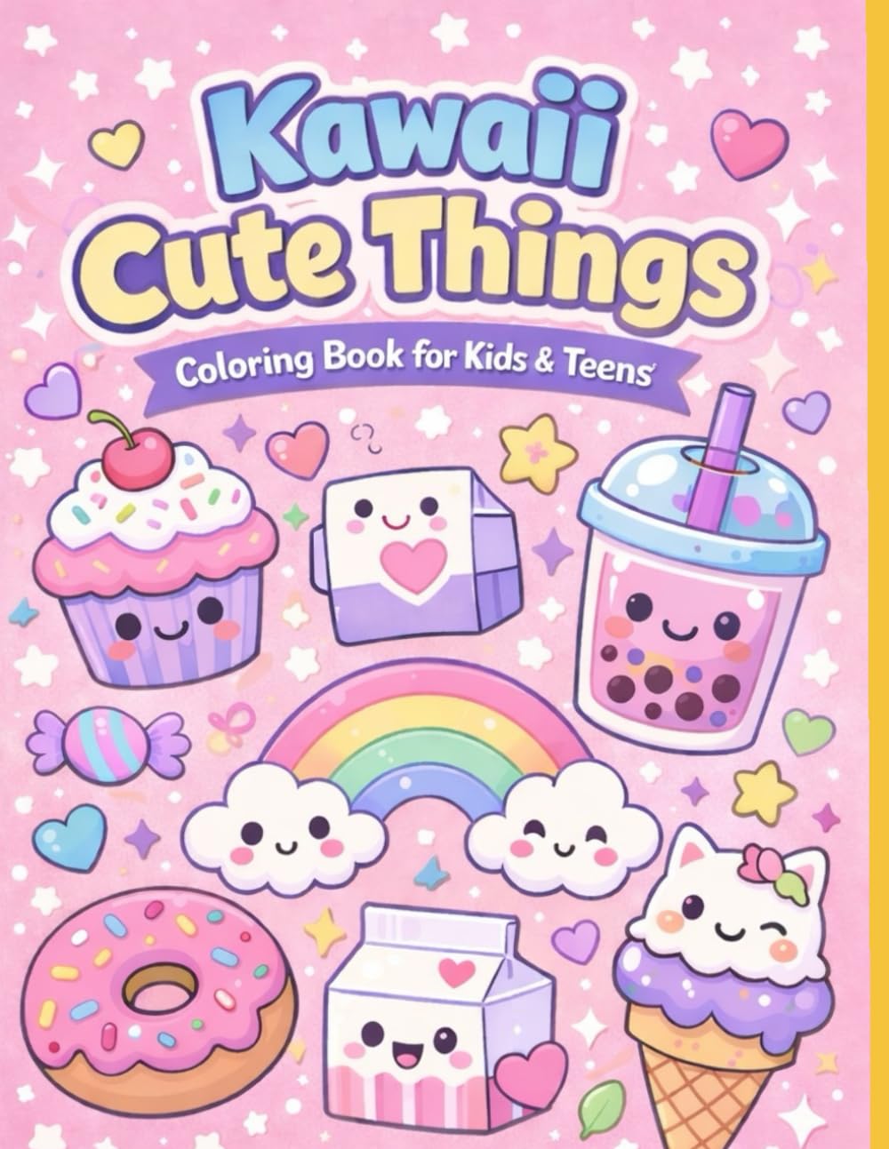 Cute Kawaii Things Coloring Book
