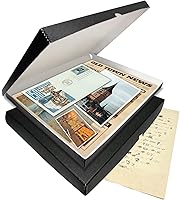 Vista 142 de Lineco Folio Storage Box, Clamshell Design with Metal Edge. 18.5x24.5x1.75 Inches, Archival Boxboard, Preserve Photos, Cards, Magazines, Documents