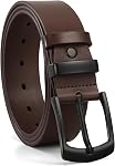 SUOSDEY Mens Leather Belt, Jean Pant Dress Belt for Casual Work Business 1.4" Width