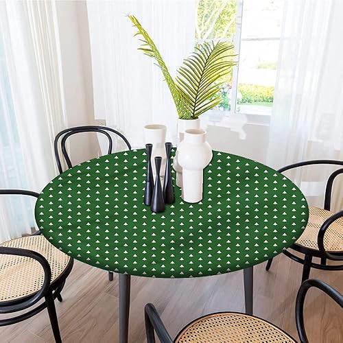 Miniatura 2 de XISUNYA Mantel ajustable de poliéster con bordes elásticos de Navidad, Little Bells para mesa redonda ajustable de 24 pulgadas de diámetro, la