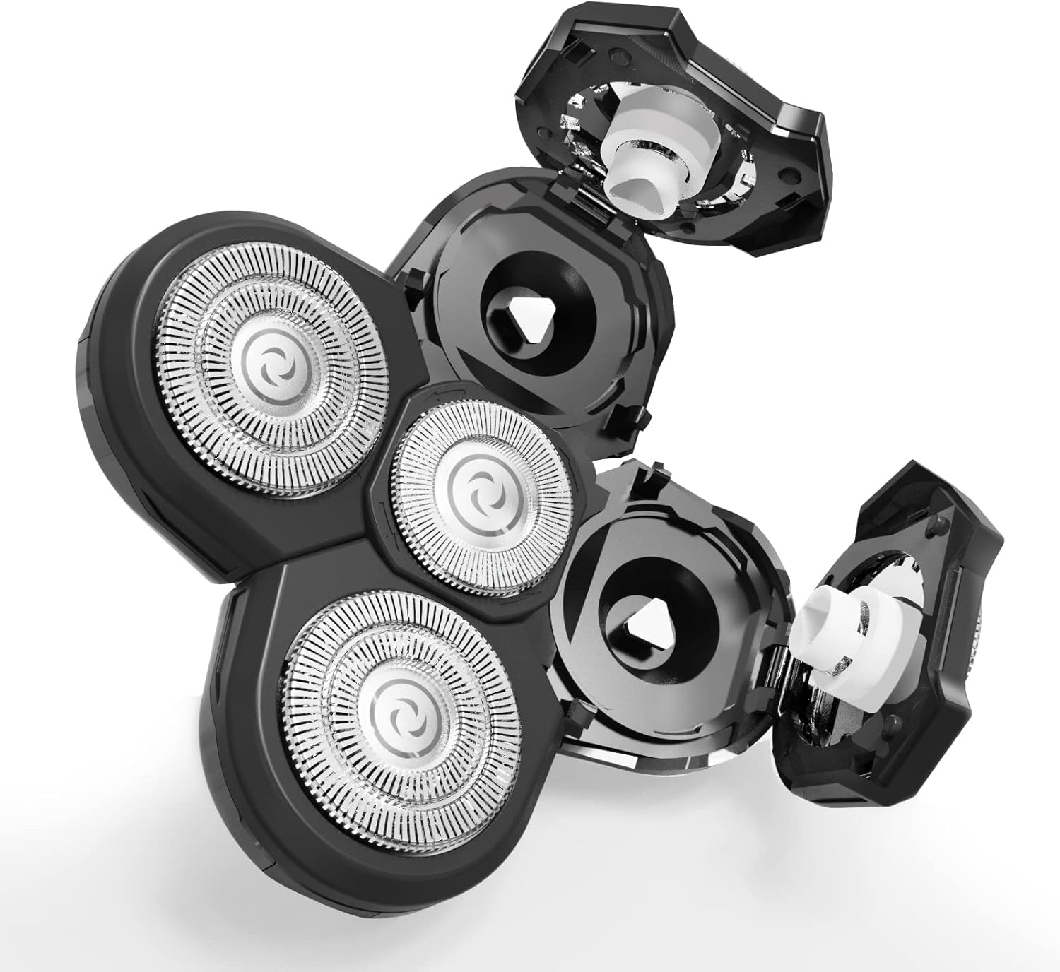 Telfun Universal 5 Blade Replacement Heads for Mainstream Shaver Brands, Washable Shaver Blade Heads Replacement, Easy Install