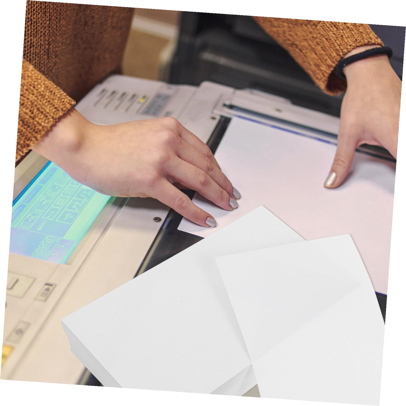 500 Blatt Multifunktions Kartonpapier 240x140mm 70g/m² Dickes Weißes Druckerpapier für Büro Basteln und Präsentationen