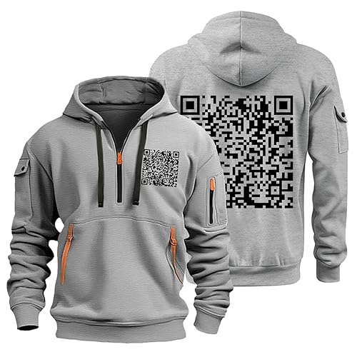 Half Zip Hoodie Men,Men'S Cargo Hoodies Quarter Zip Pullover Vintage