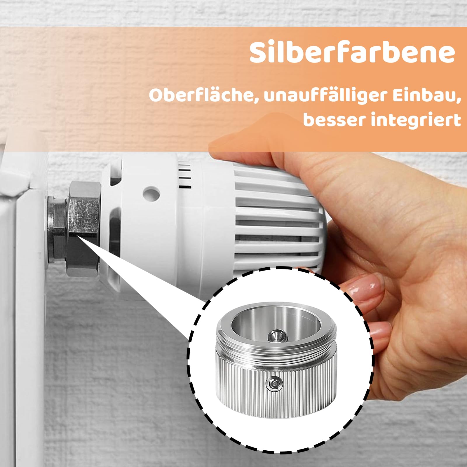 Thermostat Adapter 2er Set Edelstahl - M30×1.5 Gewinde Für Heizkörperventile