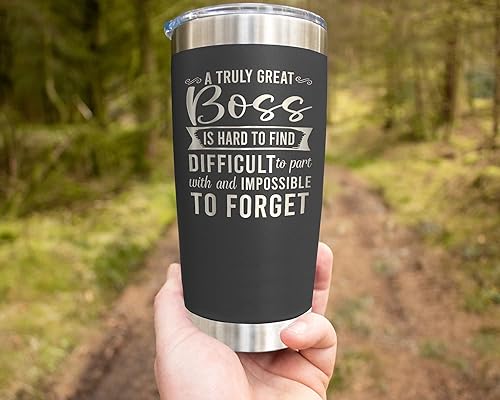 Miniatura 3 de HTDesigns A Truly Great Boss - Vaso de acero inoxidable para jefe, regalo de jefe, divertido regalo de cumpleaños, regalo para mujeres y hombres