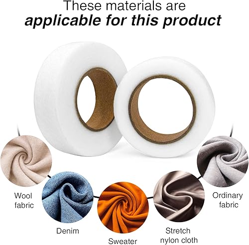Miniatura 2 de Cinta de dobladillo para planchar, cinta de dobladillo fusible, cinta adhesiva para el dobladillo, 0.8 pulgadas de ancho 66210 pies de largo, no