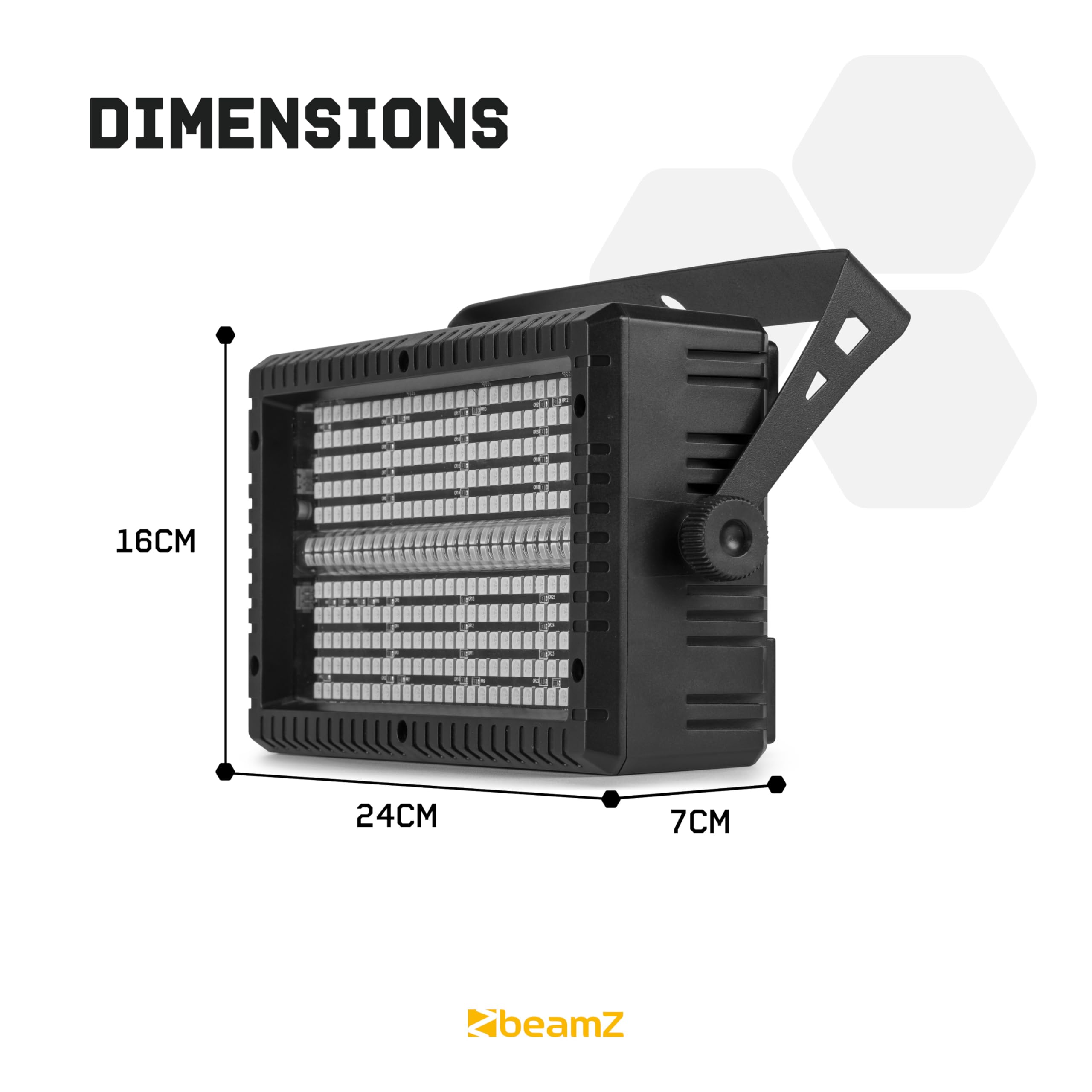 BeamZ BS336 - Stroboscope LED SMD Combo RGB+W 336 LED | Effet strobe + wash + blinder | DMX multi-zones | Éclairage pro DJ, bar & événement