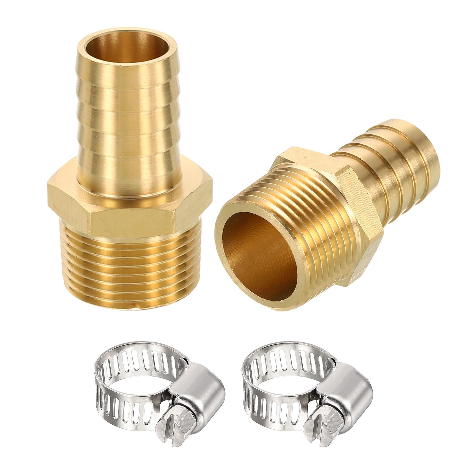 Adaptateur mâle en laiton NPT 1,9 cm raccord ardillon pour fluide industriel