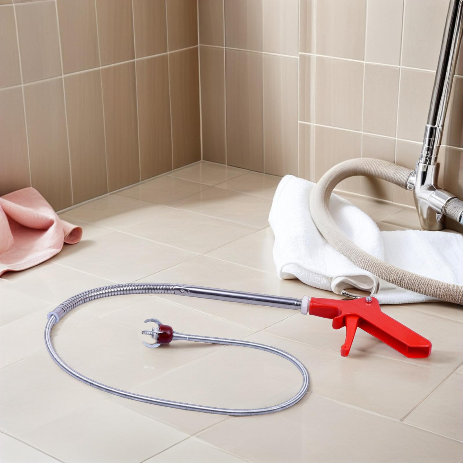 Cabilock Déboucheur De Toilettes Serpent Flexible Griffe Récupération Objets Obstruants Nettoyage Profond Canalisations Sanitaires