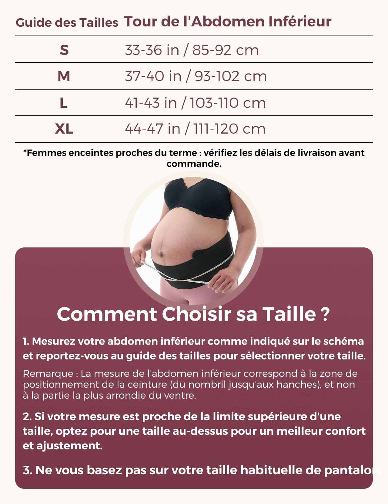 momcozy Ceinture Grossesse Femme Enceinte, Ceinture Grossesse Monobloc et Portable avec Support Dorsal Ergonest et Tissu Respirant – Ceinture de Grossesse Ajustable pour Ventre Petit, Rond ou Haut