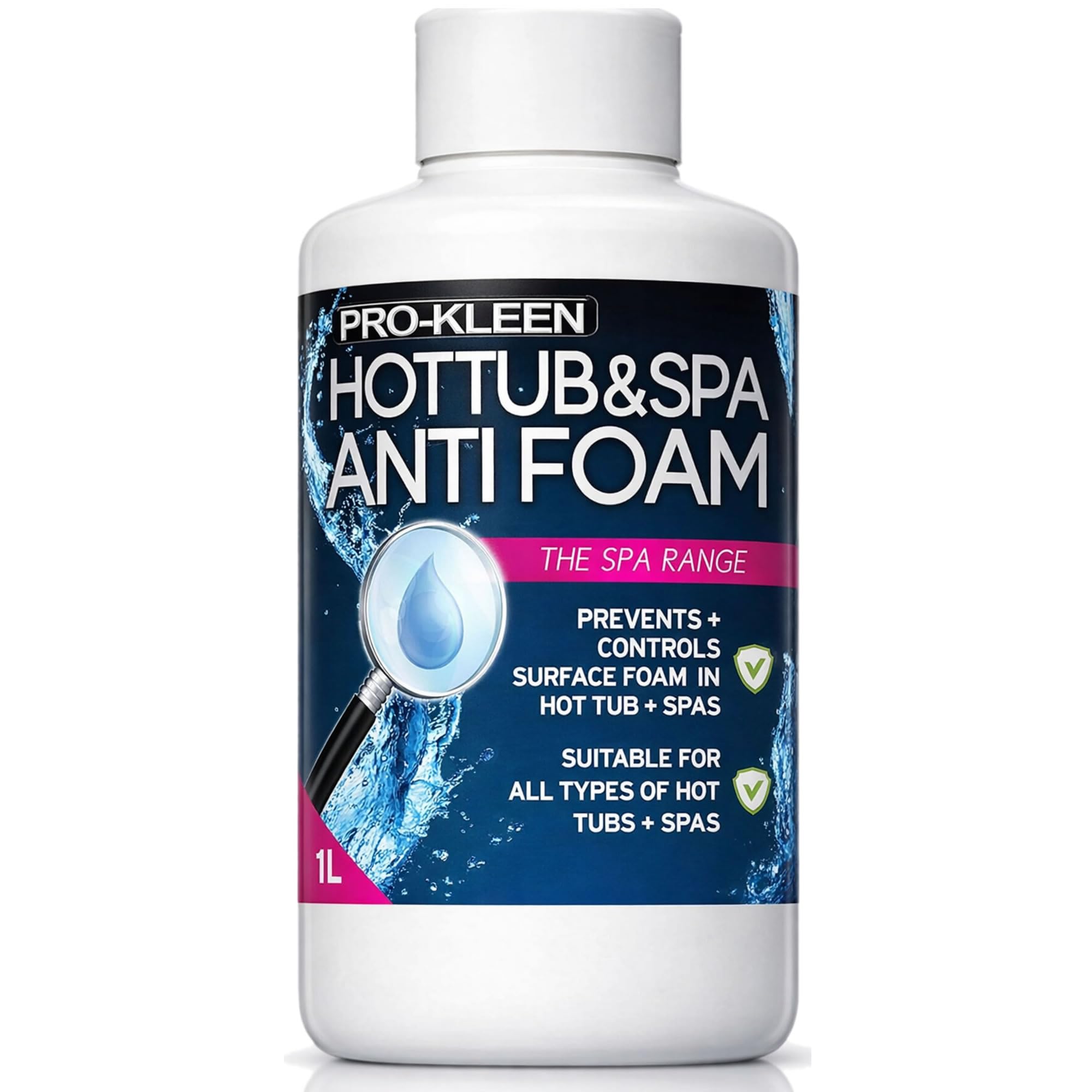 Hot Tub & Spa Anti Foam 1L - Defoams Hot Tubs & Spas - Suitable for all Hot Tubs & Spas - Easy To Use
