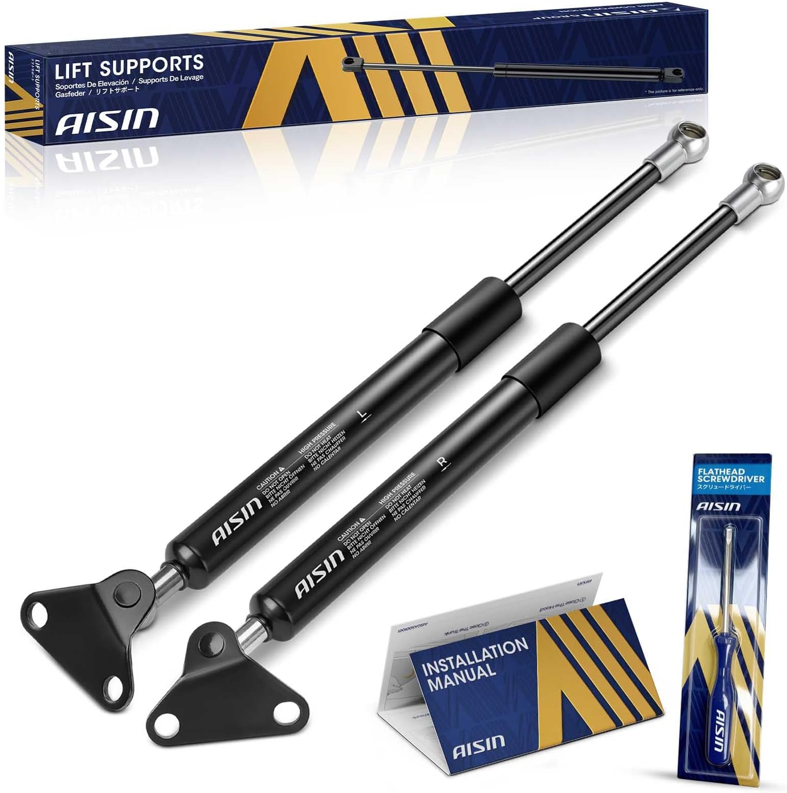 AISIN AFTERMARKET GAST-01146 2Pcs Rear Tailgate Lift Support Shock Strut | Compatible with Toyota Land Cruiser 2008-2011 2013-2018, Lexus LX570 2008-2011 2013-2018