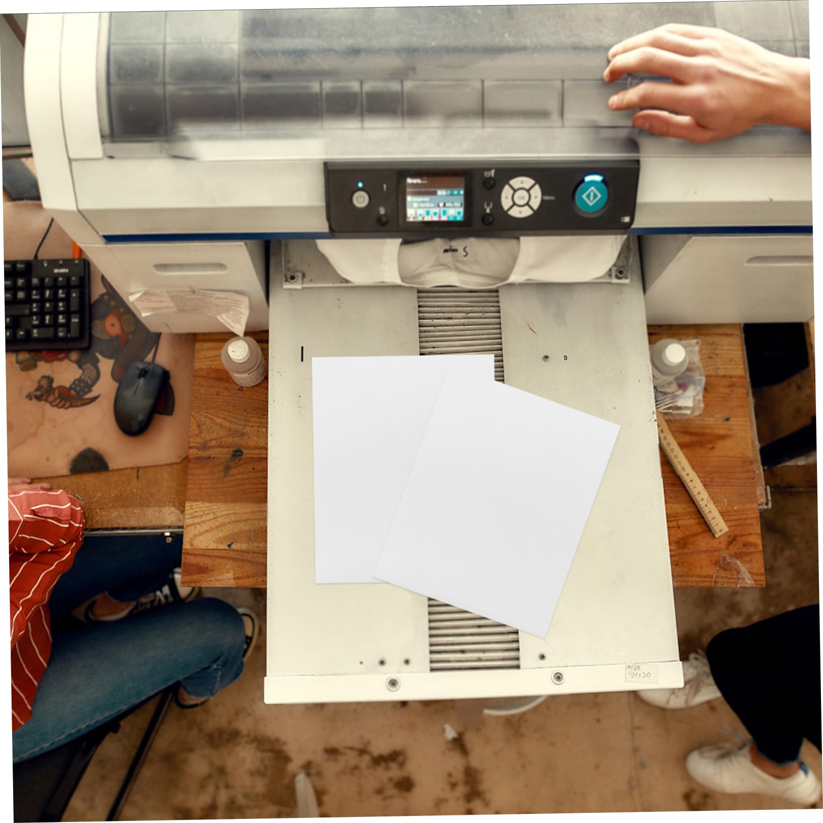 TEHAUX 60hojas Etiquetas Adhesivas Papel De Etiquetas Imprimibles Impermeables y Resistentes Al Rasguño Para Etiquetado De Direcciones y Precios
