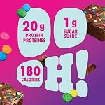 Pure Protein Bars - Nutritious, Gluten Free bar, made with Whey protein blend - low sugar, protein snack. Deliciously satisfying. Made in Canada, Galactic Brownie (Pack of 6)