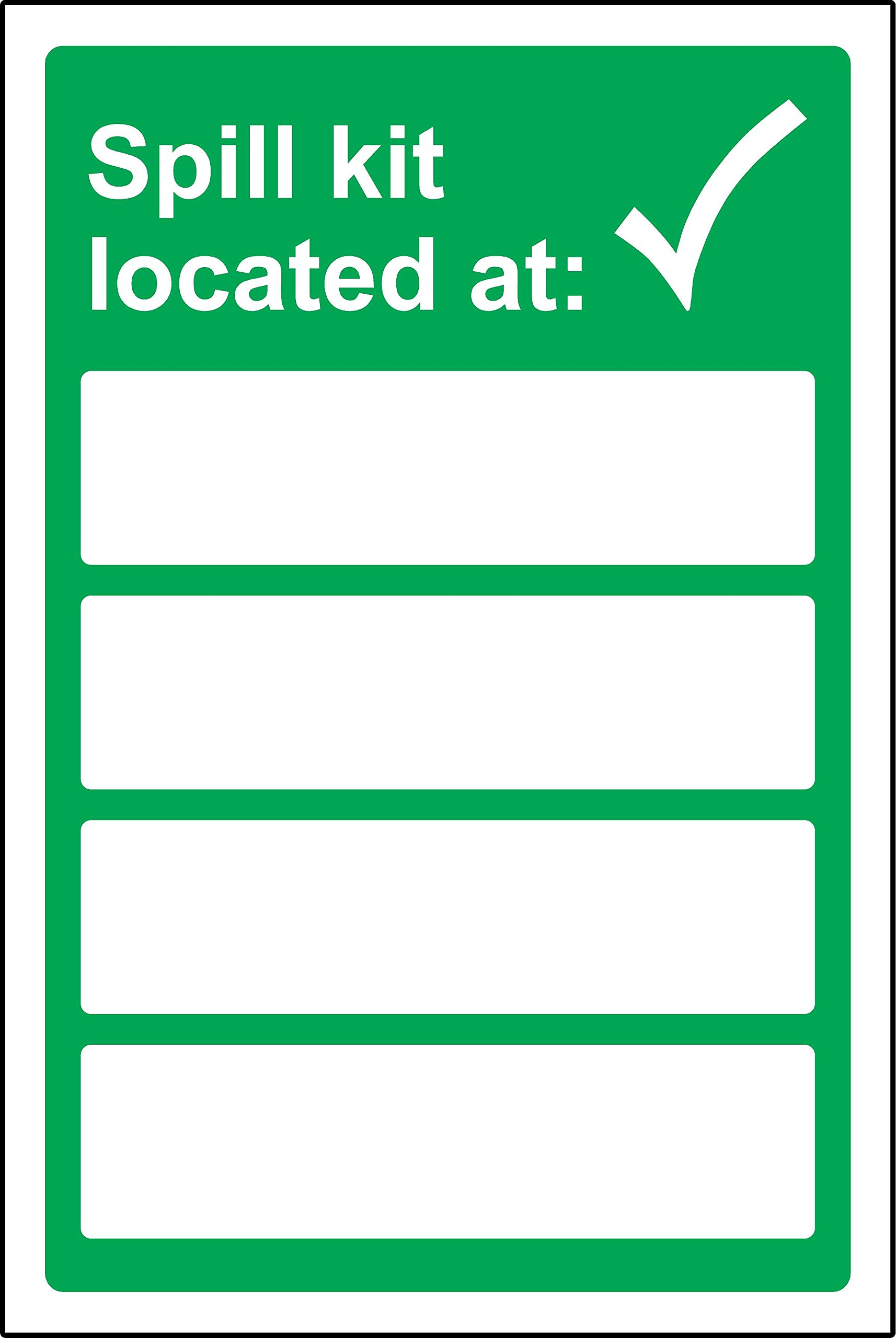 Emergency signs Spill kit located at Safety sign - 1.2mm Rigid plastic 300mm x 200mm