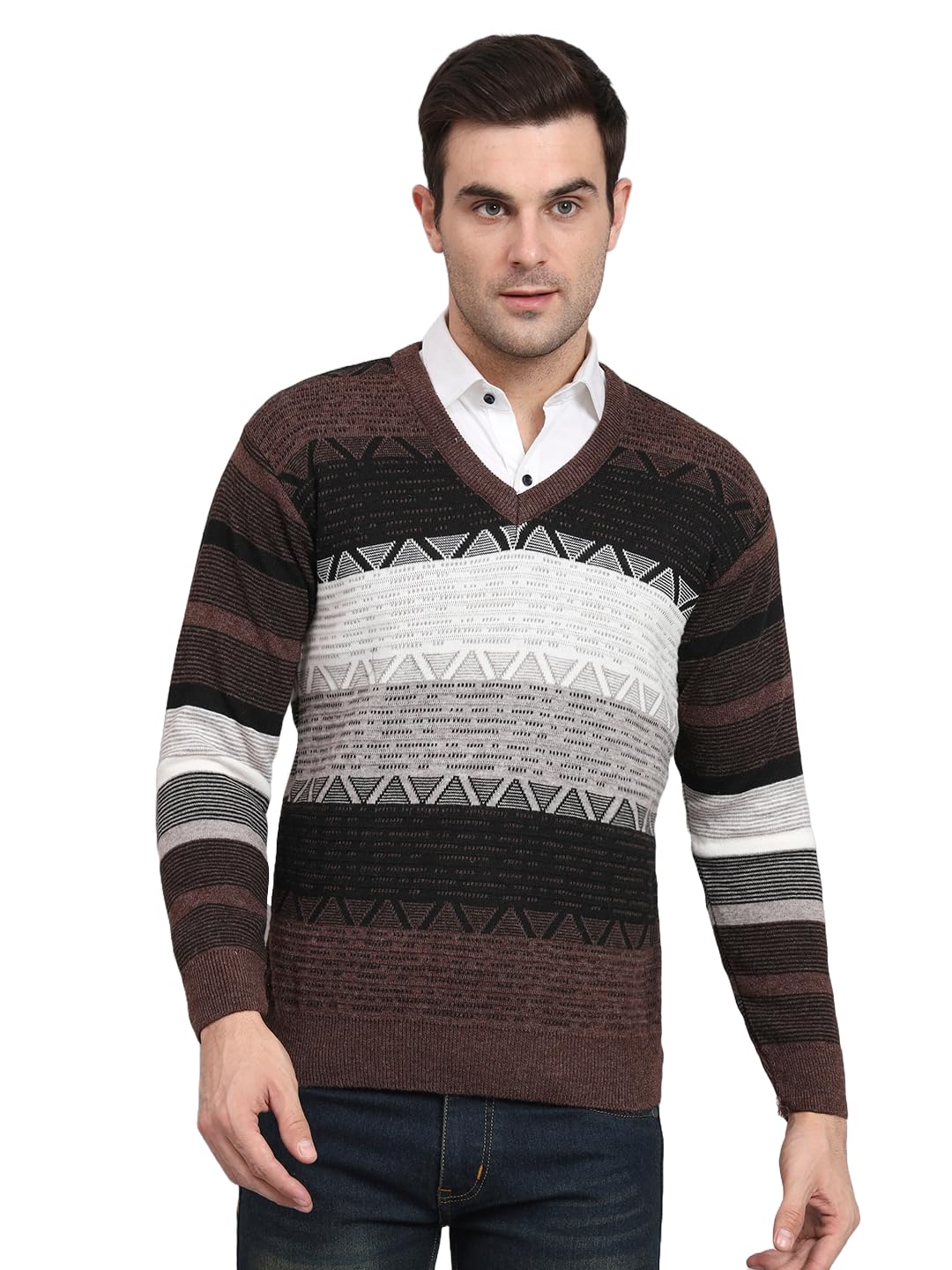 ewools winterwear Men's Woolen Striped Cardigan Sweaters-picture-18