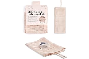 Kitsch Exfoliating Body & Back Scrubber for Shower with Built-in Pocket | Kitsch Travel Essentials