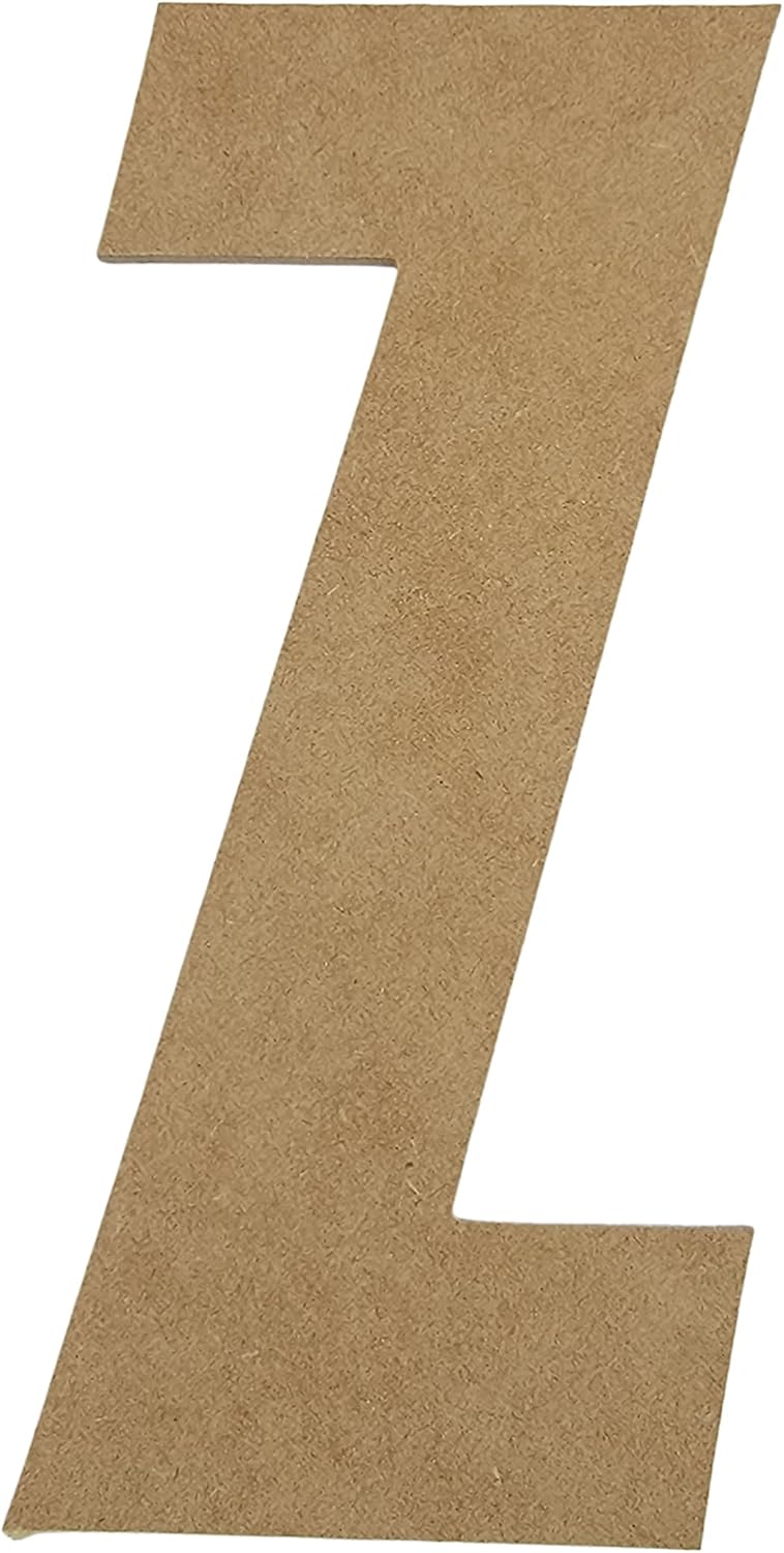 30" Wooden Superhero Letter W Unfinished, American Captain Font, Craft Cutout on 1-4" MDF